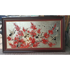 Mua Tranh sơn mài- Đào hạc sum họp