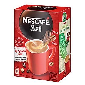 Cà phê hoà tan NESCAFÉ 3IN1 VỊ NGUYÊN BẢN - công thức cải tiến (hộp 20 gói x 16g )