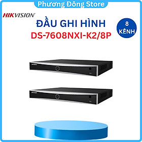 Mua Đầu ghi hình HIKVISION camera IP 8 kênh DS-7608NXI-K2/8P Tích hợp 8 cổng PoE  tìm kiếm bằng khuôn mặt - Hàng chính hãng