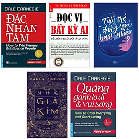 Combo Sách Kỹ Năng: Đắc Nhân Tâm + Đọc Vị Bất Kỳ Ai + Quẳng Gánh Lo Đi Và Vui Sống + Tuổi Trẻ Đáng Giá Bao Nhiêu? + Nhà Giả Kim (Top 5 Cuốn Sách Kỹ Năng Sống, Tư Duy Và Làm Việc Bán Chạy Nhất Thế Giới - Tặng Kèm Postcard Green Life)