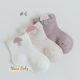 Set 3 đôi tất lưới cao cấp xuân hè cho bé T25 Mimo Baby