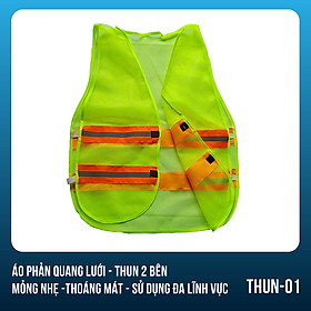 Áo phản quang lưới thun 2 bên thoáng mát, bền, đẹp - Mã THUN01