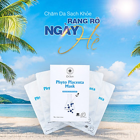 MẶT NẠ IDR.SKIN DƯỠNG ẨM DA GIÚP TRẮNG DA NHAU THAI - Chống Khô Da - Thương Hiệu iDr.Skin xuất xứ HÀN QUỐC - Phyto Placenta Maks KOREA (HỘP 5 MIẾNG. 35ml/ Miếng) Hàng Chính Hãng