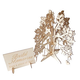Wedding Party Signing Card Guest Book Wishing Tree Heart Pendant Decorations