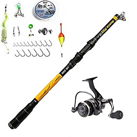 Cần câu cá Huntes Man - Kèm máy kim loại AC 5000 cao cấp - Tặng kèm 9 phụ kiện 005