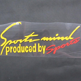 Phụ kiện ô tô Tem dán decal Sport mind prodeced by Sports xe hơi trang trí ô tô đầy đủ màu sắc - Bé 20 x 10