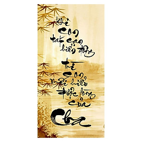 Tranh Thư Pháp Chữ Cha 2584 (30 x 60 cm)