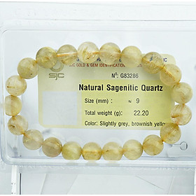 Vòng tay thạch anh tóc vàng Rutilated Quartz tự nhiên