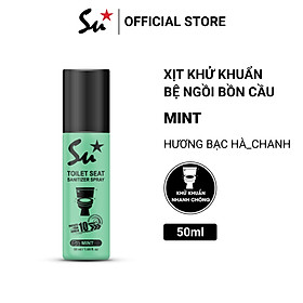 Xịt khử khuẩn bệ ngồi bồn cầu Su Star, Khử 99,99% vi khuẩn, ngăn ngừa lây nhiễm bệnh do dùng chung toilet 50ml