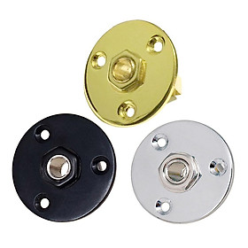 3 Pieces 6.35mm 1/4'' Guitar Round Output Jack Plate for Electric Guitar Bass