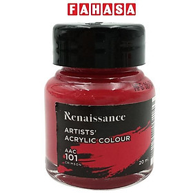 Màu Acrylic Renaissance 20ML Màu Đỏ Thẫm Crimson #101