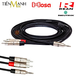 Mua Dây Cáp Chia Tín Hiệu Chữ Y Hosa Rean by Neutrik Pro Đầu 3ly Stereo TRS Sang 2 Hoa Sen RCA HMR-003Y  HMR-006Y  HMR-010Y Cable 2RCA Hàng Chính Hãng