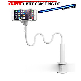 Mua Kẹp điện thoại đuôi khỉ  gắn đầu giường bàn ghế uốn cong theo ý muốn  (giao màu ngẫu nhiên) Tặng bút cảm ứng ĐT