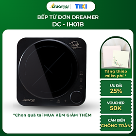 Bếp Điện Từ Đơn Dreamer DC-IH01 2200W, 9 Mức Công Suất, 9 Mức Nhiệt Độ, Chống Tràn, Cảnh Báo Nhiệt Dư, Khóa Trẻ Em, Cảm ứng Sensor Touch - Hàng Chính Hãng