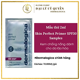 Kem chống nắng có màu giúp che khuyết điểm cho làn da lão hóa Dermalogica Skin Perfect Primer SPF30 2ml