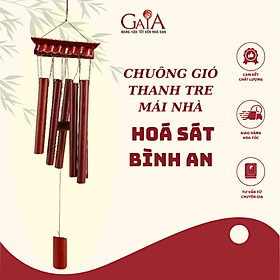 Mua Chuông thanh tre mái nhà màu nâu đất  chuông gió 8 thanh CTT02