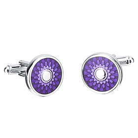 Round shape cufflinks wedding accessories shirt stud earrings for