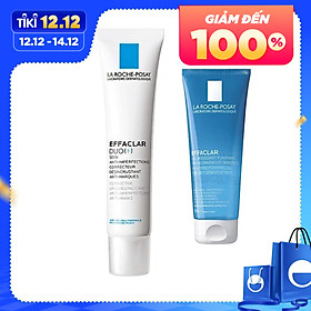 Combo Kem Dưỡng Giảm Mụn, Ngừa Vết Thâm, Se Nhỏ Lỗ Chân Lông La Roche-Posay Effaclar Duo+ M694050 (40ml) + Gel Rửa Mặt Dành Cho Da Dầu Nhạy Cảm La Roche-Posay Effaclar Purifying Foaming Gel 100771312 (50ml)