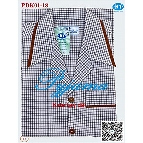 Bộ Pyjama HUONGTAM Kate tay dài nam cao cấp(PDK01). Chất liệu Kate loại tốt: mềm mại, thoáng mát, không phai màu