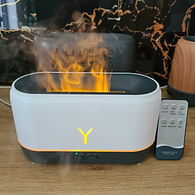 Máy Khuếch Tán Tinh Dầu Ngọn Lửa Có Remote Điều Khiển - Máy Xông Tinh Dầu Phun Sương Đèn LED Cực Đẹp, Dung Tích Lớn - Máy Chữ Y - Chỉ Mua Máy