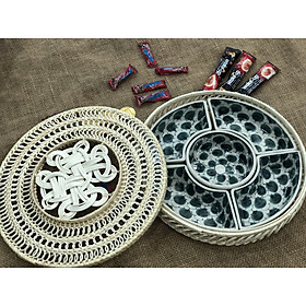 Mua khay mứt vẽ họa tiết đuôi công