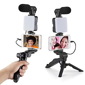Mua Tay Cầm Chống Rung 3 Chân Kèm Mic Và Led Trợ Sáng KD-49