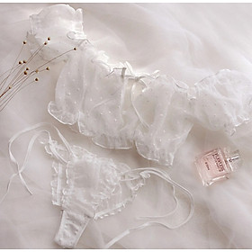 Bộ Đồ Lót A07 Ren Xuyên Thấu Quần Nửa Mông Gợi Cảm