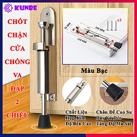 Chốt Chặn Cửa Chống Va Đập 2 Chiều KUNBE Mẫu Mới Nhiều Màu Loại Đạp Chân Có Lò Xo An Toàn Chắc Chắn