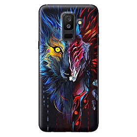 Ốp lưng cho Samsung Galaxy A6 Plus 2018 sói màu 1 - Hàng chính hãng