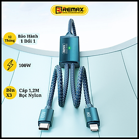 Mua Cáp Sạc Siêu Nhanh 5A - 2in1 hỗ trợ sạc nhanh TypeC- Lightni ng và C - C 100W -Hàng Chính Hãng Remax RC-093T