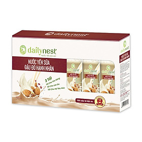 Hộp Nước Yến Sữa Đậu Đỏ Hạnh Nhân Dailynest (6 lọ x 120ml)