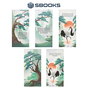[1 Cái Ngẫu Nhiên] Bookmark Kẹp Sách, Dấu Trang Họa Tiết Hình Hạc - SBOOKS