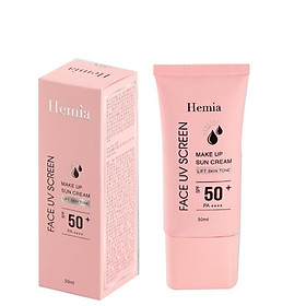 Combo kem chống nắng Hemia nâng tone, thấm mướt + Kem dưỡng toàn thân Hemia Whitening Body Cream dưỡng trắng, cấp ẩm da