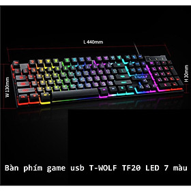 Mua Bàn phím game usb T-WOLF TF20 LED 7 màu