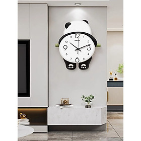 Mua (HCM) Tranh đồng hồ đèn led gấu trúc dễ thương trang trí phòng bé kèm đinh treo