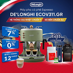 [Hàng chính hãng] Máy pha cà phê espresso DeLonghi Icona Vintage ECOV311 (BG/GR)