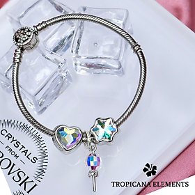 Vòng Tay Tropicana Phối Charm Swarovski Pha Lê Ngôi Sao Trái Tim