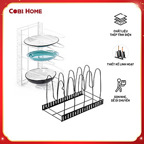 Kệ để nắp nồi, chảo,dụng cụ nhà bếp nhiều tầng. Phân phối bởi Cobi Home