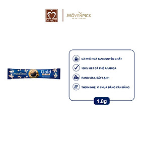Cà phê hòa tan dạng thanh Mövenpick Gold Original - 100% Hạt Arabica - Vị thơm dịu nhẹ, chua đắng cân bằng - thanh 1,8g