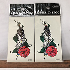 Combo 2 hình xăm dán tattoo đặc biệt chủ đề hoa xinh10x6cm- phù hợp vị trí ở tay, chân, đùi, ngực, vai, lưng, cơ thể