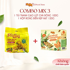 [COMBO MIX 3]Rong biển kẹp hạt dinh dưỡng 120g + Thanh gạo lứt chà bông/rong biển mix hạt 180g Mailey