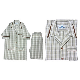 Bộ Pyjama HUONGTAM Lentol tay Ngắn nam cao cấp(PNT02N18). Chất liệu vải Lentol loại tốt: mềm mại, thoáng mát, không phai màu