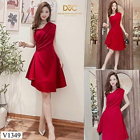 ĐẦM UMI ĐÍNH NGỌC MÀU ĐỎ SANG TRỌNG,CHẤT LIỆU UMI THOÁNG MÁT CHO MÙA HÈ LANA FASHION