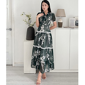 [HCM] Đầm maxi phối ren tầng duyên dáng D081 - Lady Fashion -Khánh Linh Style