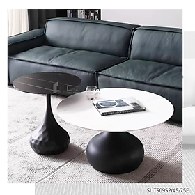 Bộ bàn sofa đôi chân bầu mặt đá tự nhiên cao cấp Bàn trà cặp cho phòng khách lớn hiện đại SL TS0952/45-75E TpHCM