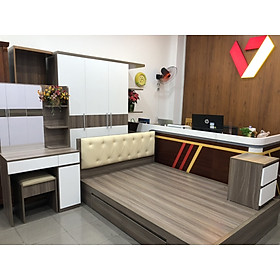 Mua Bộ Combo Phòng Ngủ Màu Xám Tro + Trắng Hiện Đại Giá Rẻ