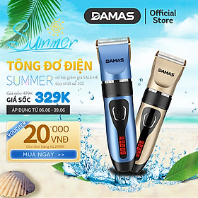 Tông Đơ Cắt Tóc Chuyên Nghiệp Không Dây DAMAS DH6820G - Hàng Chính Hãng