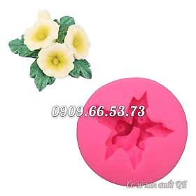 Khuôn rau câu silicon 3 hoa hồng kèm nụ và lá – Mã số 1546