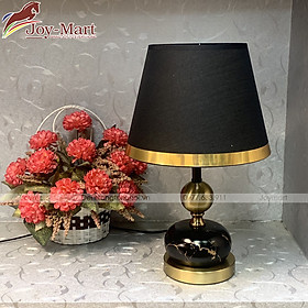 Mua Đèn Ngủ Để Bàn - Đèn Bàn Phòng Ngủ Thân Hợp Kim Sơn Tĩnh Điện  Chao Vải Đen Cao Cấp MB6403