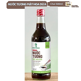 Nước tương mật hoa dừa Sokfarm - Lượng muối cực thấp, không từ đậu nành, không chất bảo quản. không chất điều vị, dùng được cho bé ăn dặm